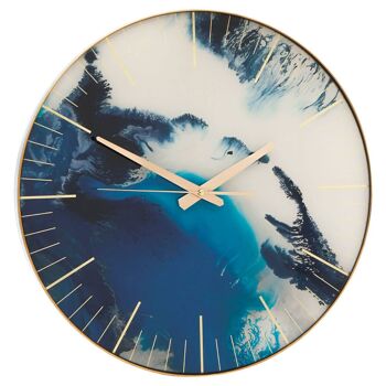 Celina Blue Abstract Wall Clock 2