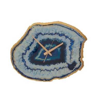 Celina Blue Agate Effect Wall Clock