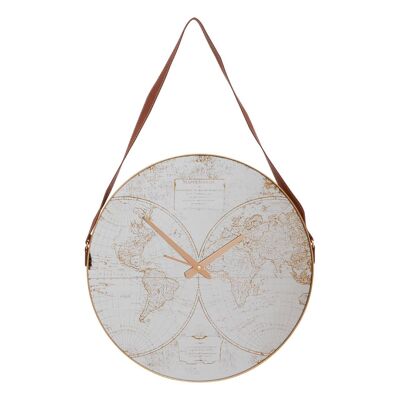 Celina Gold Map Design Wall Clock