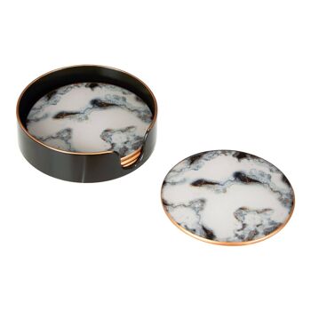 Celina Set of 4 Marble Effect Coasters 1