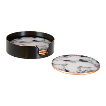 Celina Set of 4 Marble Effect Coasters 2