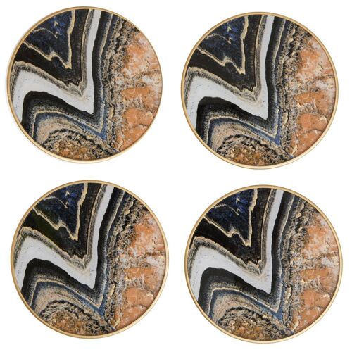 Celina Set of Four Round Abstract Coasters
