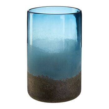 Chiara Medium Blue Sand Effect Vase 2