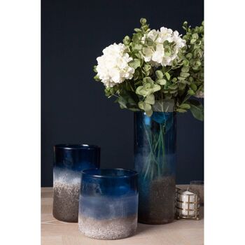 Chiara Medium Blue Sand Effect Vase 4