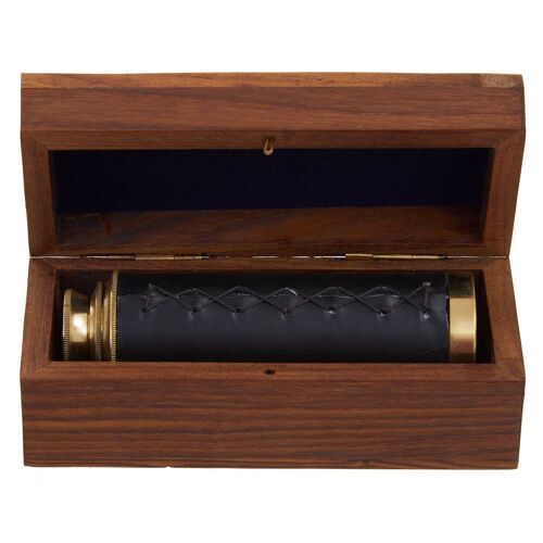 Churchil Brown Leather Effect Telescope