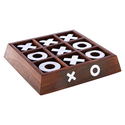Churchill Brown Wood Noughts and Crosses Game