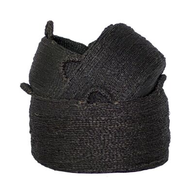 Les Quatre Mains Baskets - Black - Set of 3