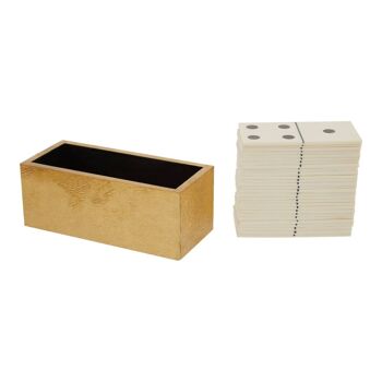 Churchill Games White and Gold Domino Set 4