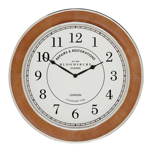 Churchill Tan Genuine Leather Wall Clock