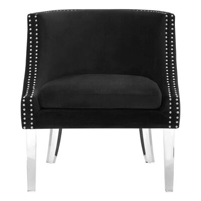 Clarence Black Curved Chair
