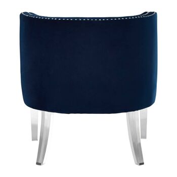 Clarence Blue Curved Chair 4