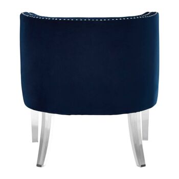 Clarence Blue Curved Chair 8