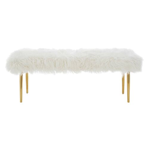 Clarence Natural Fur Effect Bench