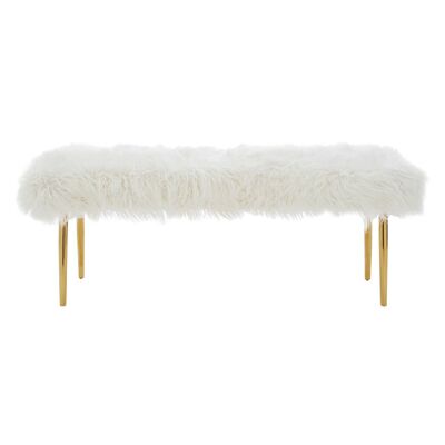 Clarence Natural Fur Effect Bench