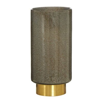 Cleo Large Grey and Gold Vase