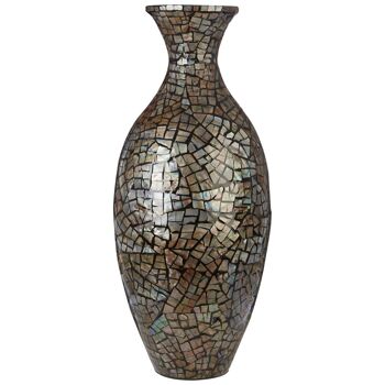 Complements Crackle Mosaic Barrel Vase 1