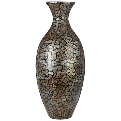 Complements Crackle Mosaic Barrel Vase