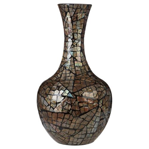 Complements Crackle Mosaic Bottle Vase