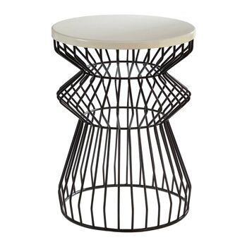 Corina Side Table with Curved Base 1