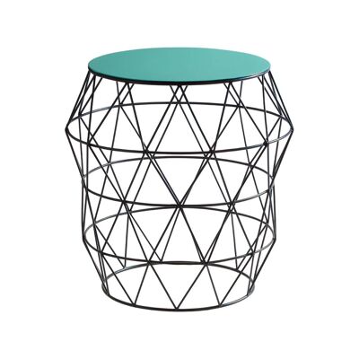 Corina Side Table with Green Enamel Top