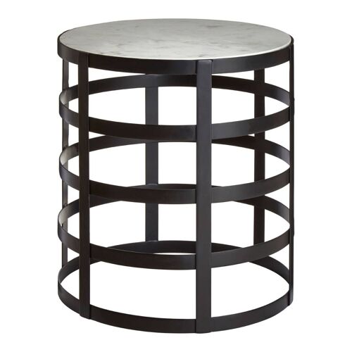 Corina Side Table with Grid Frame