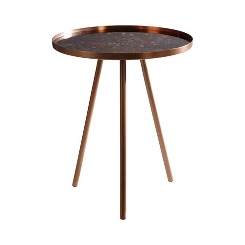 Corra Side Table with Copper Finish Legs