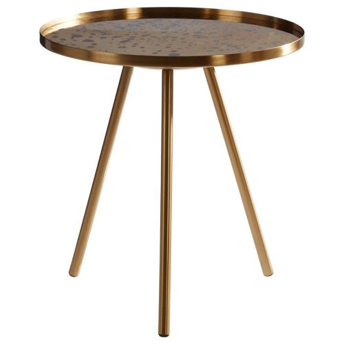 Corra Side Table with Gold Finish Legs