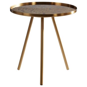 Corra Side Table with Gold Finish Legs 1