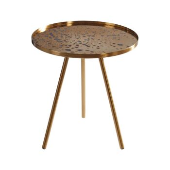 Corra Side Table with Gold Finish Legs 2