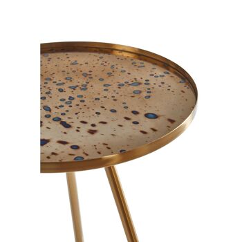 Corra Side Table with Gold Finish Legs 6