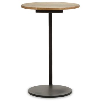 Corra Side Table with Wooden Marble Top 1