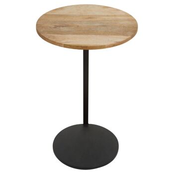 Corra Side Table with Wooden Marble Top 2