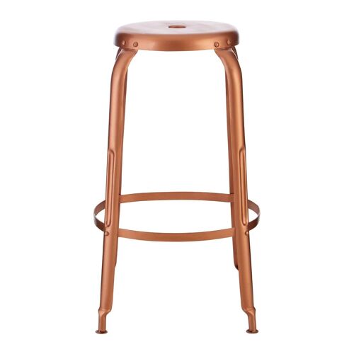 Crest Copper Finish Iron Bar Stool