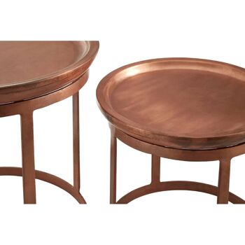 Crest Copper Finish Iron Tables - Set of 2 3