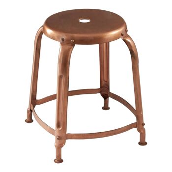 Crest Copper Finish Metal Bar Stool 2