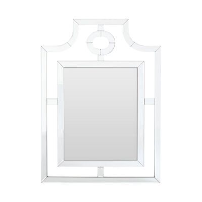 Cut Out Design Silver Wall Mirror