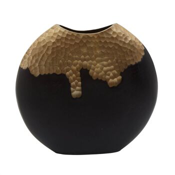 Daito Large Black Gold Round Vase 1