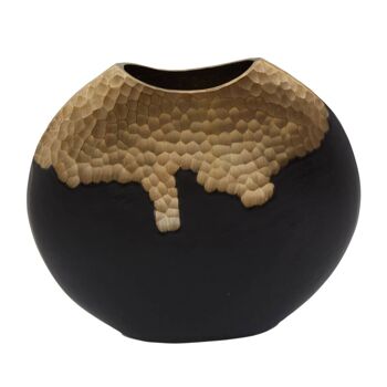 Daito Large Black Gold Round Vase 2
