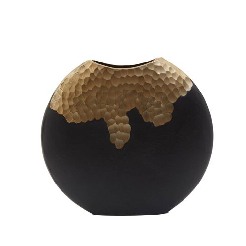Daito Small Black Gold Round Vase