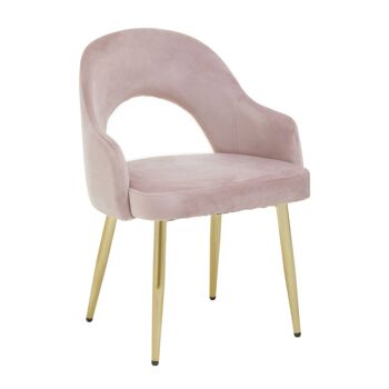 Dani Dusky Pink Velvet Dining Chair 2