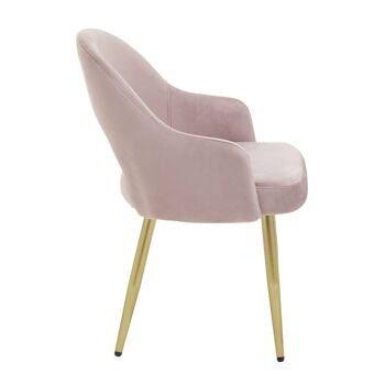 Dani Dusky Pink Velvet Dining Chair 3