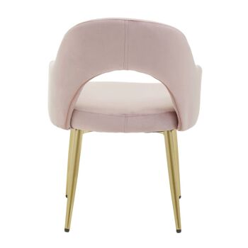 Dani Dusky Pink Velvet Dining Chair 4