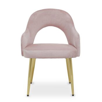 Dani Dusky Pink Velvet Dining Chair 5