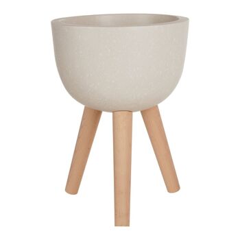 Darnell Small White Finish Rounded Planter 2