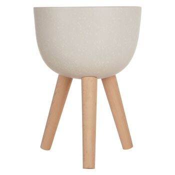 Darnell Small White Finish Rounded Planter 5