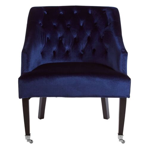 Darwin Blue Velvet Chair