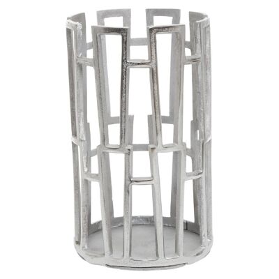 Delphi Large Silver Finish Candle Holder