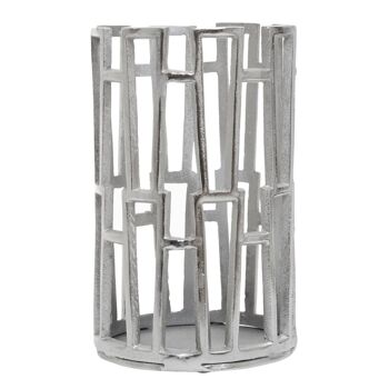 Delphi Small Silver Finish Candle Holder 1