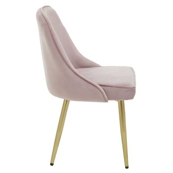 Demi Dusky Pink Velvet Dining Chair 3