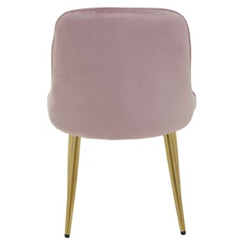 Demi Dusky Pink Velvet Dining Chair 4